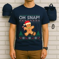Gingerbread Man Cookie Ugly Sweater Oh Snap Christmas T-Shirt
