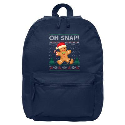 Gingerbread Man Cookie Ugly Sweater Oh Snap Christmas 16 in Basic Backpack