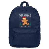 Gingerbread Man Cookie Ugly Sweater Oh Snap Christmas 16 in Basic Backpack