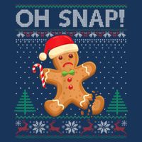 Gingerbread Man Cookie Ugly Sweater Oh Snap Christmas 16 in Basic Backpack