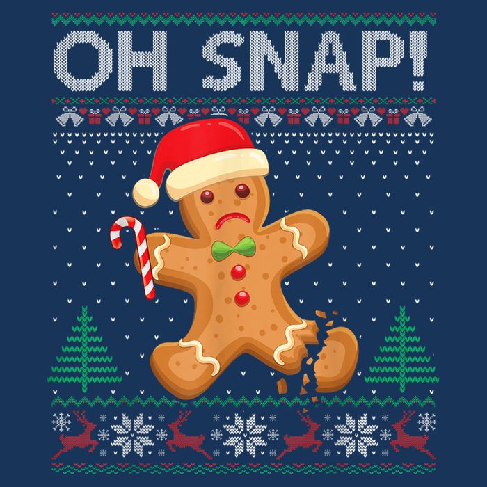 Gingerbread Man Cookie Ugly Sweater Oh Snap Christmas 16 in Basic Backpack