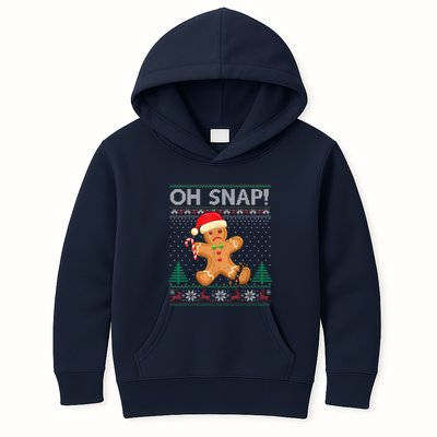Gingerbread Man Cookie Ugly Sweater Oh Snap Christmas Kids Hoodie
