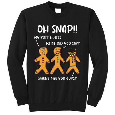 Gingerbread Man Cookie Oh Snap Women Christmas Funny Sweatshirt