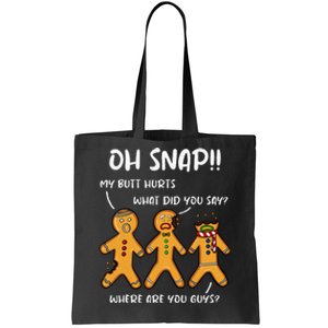 Gingerbread Man Cookie Oh Snap Women Christmas Funny Tote Bag