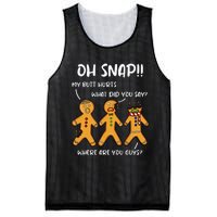 Gingerbread Man Cookie Oh Snap Women Christmas Funny Mesh Reversible Basketball Jersey Tank