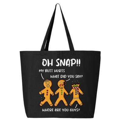 Gingerbread Man Cookie Oh Snap Women Christmas Funny 25L Jumbo Tote