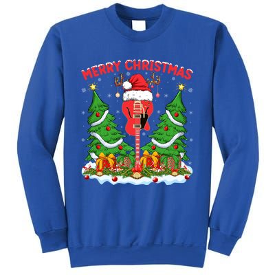 Guitar Merry Christmas Tree Lights Santa Bass Guitar Xmas Gift Sweatshirt