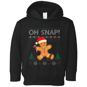 Gingerbread Man Cookie Ugly Sweater Oh Snap Christmas  Toddler Hoodie