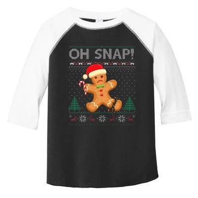 Gingerbread Man Cookie Ugly Sweater Oh Snap Christmas  Toddler Fine Jersey T-Shirt