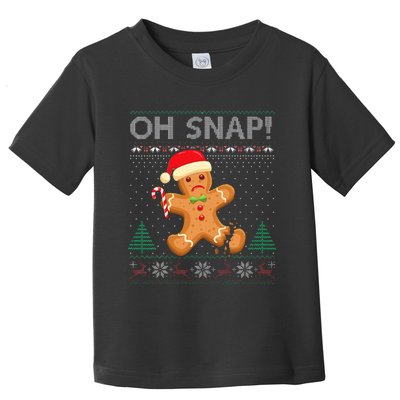 Gingerbread Man Cookie Ugly Sweater Oh Snap Christmas  Toddler T-Shirt