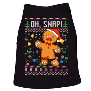 Gingerbread Man Cookie Ugly Sweater Oh Snap Christmas Doggie Tank