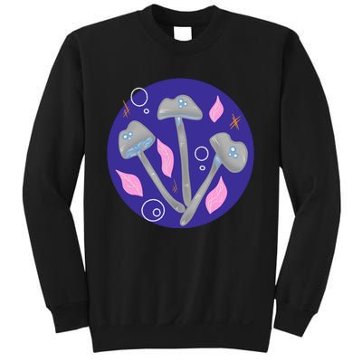 Grey Mushrooms Clipart Illustration Sweatshirt