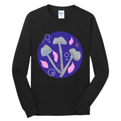 Grey Mushrooms Clipart Illustration Tall Long Sleeve T-Shirt