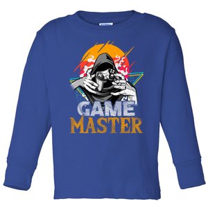 Game Master Cool Video Gaming Pc Gamer Illustration Gift Toddler Long Sleeve Shirt