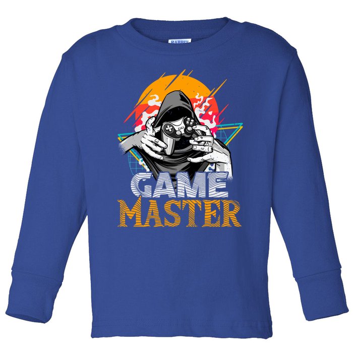 Game Master Cool Video Gaming Pc Gamer Illustration Gift Toddler Long Sleeve Shirt