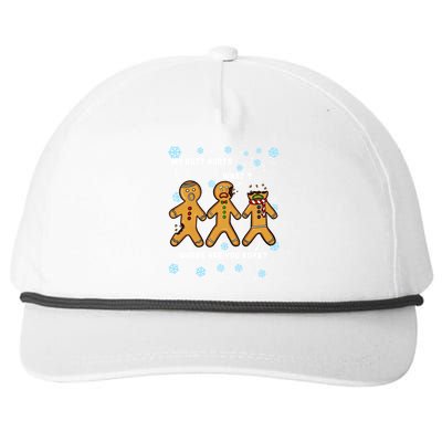 Gingerbread Man Cookie My Butt Hurts Funny Christma Snapback Five-Panel Rope Hat