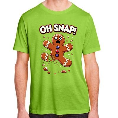 Gingerbread Man Cookie Oh Snap Funny Christmas Adult ChromaSoft Performance T-Shirt