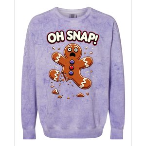 Gingerbread Man Cookie Oh Snap Funny Christmas Colorblast Crewneck Sweatshirt