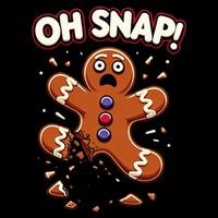 Gingerbread Man Cookie Oh Snap Funny Christmas Drawstring Bag