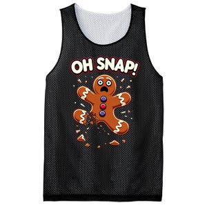 Gingerbread Man Cookie Oh Snap Funny Christmas Mesh Reversible Basketball Jersey Tank