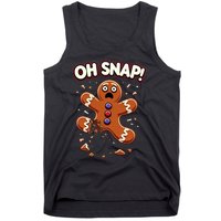 Gingerbread Man Cookie Oh Snap Funny Christmas Tank Top