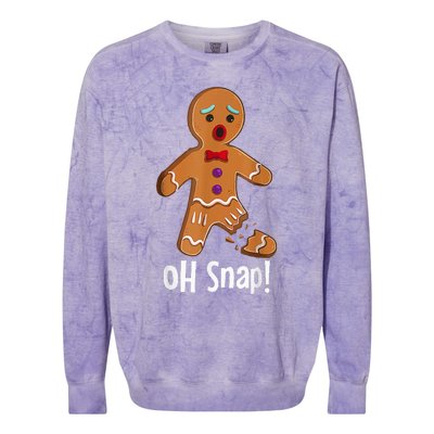 Gingerbread Man Cookie X Mas Oh Snap Funny Cute Christmas Colorblast Crewneck Sweatshirt