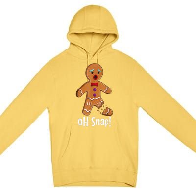 Gingerbread Man Cookie X Mas Oh Snap Funny Cute Christmas Premium Pullover Hoodie