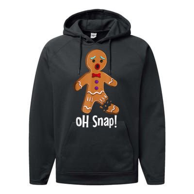 Gingerbread Man Cookie X Mas Oh Snap Funny Cute Christmas Performance Fleece Hoodie