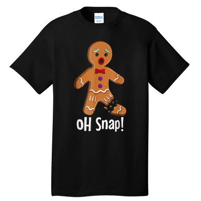 Gingerbread Man Cookie X Mas Oh Snap Funny Cute Christmas Tall T-Shirt