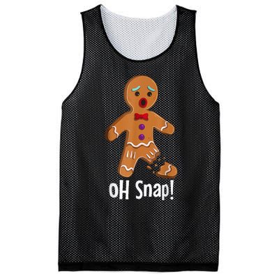 Gingerbread Man Cookie X Mas Oh Snap Funny Cute Christmas Mesh Reversible Basketball Jersey Tank