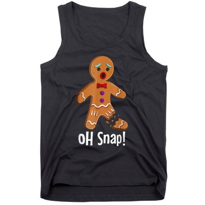 Gingerbread Man Cookie X Mas Oh Snap Funny Cute Christmas Tank Top