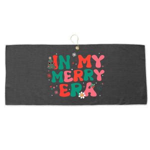 groovy merry christmas Xmas Holiday Christmas santa  Large Microfiber Waffle Golf Towel