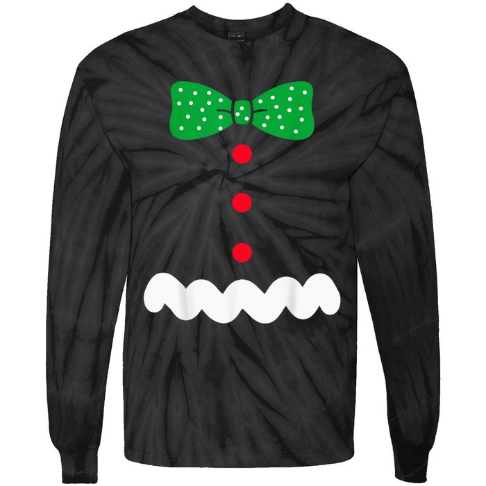 Gingerbread Man Christmas Tie-Dye Long Sleeve Shirt