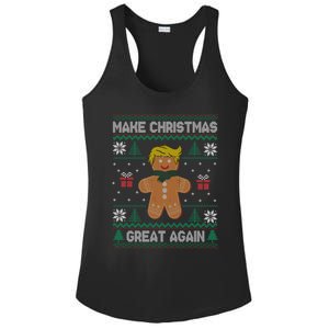 Gingerbread Make Christmas Great Again Trump Ugly Gift Ladies PosiCharge Competitor Racerback Tank