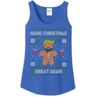 Gingerbread Make Christmas Great Again Trump Ugly Gift Ladies Essential Tank