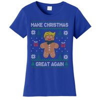 Gingerbread Make Christmas Great Again Trump Ugly Gift Women's T-Shirt