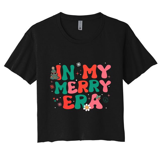 groovy merry christmas Xmas Holiday Christmas santa  Crop Top