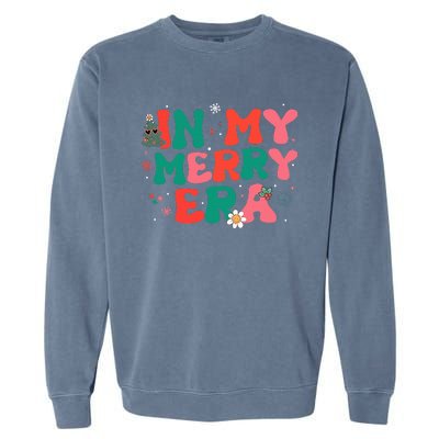 groovy merry christmas Xmas Holiday Christmas santa  Garment-Dyed Sweatshirt