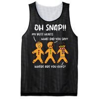 Gingerbread Man Cookie Oh Snap Christmas Funny Mesh Reversible Basketball Jersey Tank