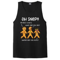 Gingerbread Man Cookie Oh Snap Christmas Funny PosiCharge Competitor Tank