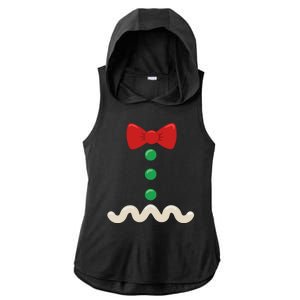 Gingerbread Man Christmas Costume Ladies PosiCharge Tri-Blend Wicking Draft Hoodie Tank