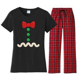 Gingerbread Man Christmas Costume Women's Flannel Pajama Set