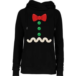 Gingerbread Man Christmas Costume Womens Funnel Neck Pullover Hood