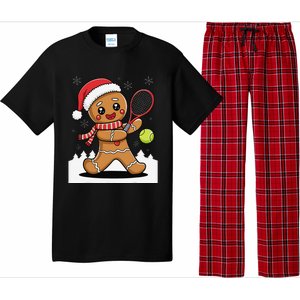 Gingerbread Man Christmas Tennis Ball Player Lover Xmas Pajama Set