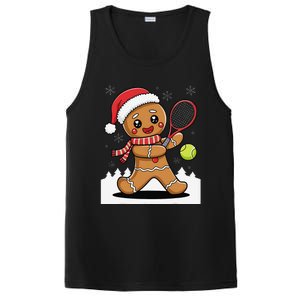 Gingerbread Man Christmas Tennis Ball Player Lover Xmas PosiCharge Competitor Tank