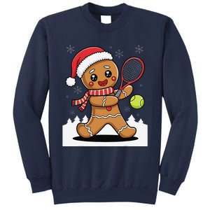 Gingerbread Man Christmas Tennis Ball Player Lover Xmas Sweatshirt