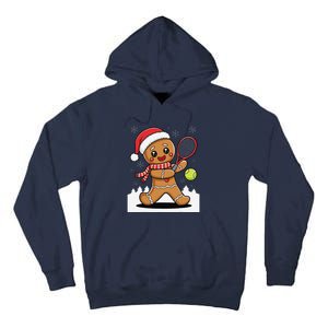 Gingerbread Man Christmas Tennis Ball Player Lover Xmas Tall Hoodie