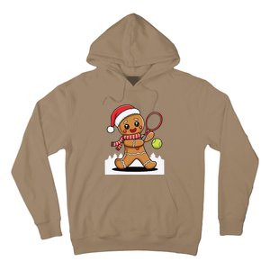 Gingerbread Man Christmas Tennis Ball Player Lover Xmas Hoodie