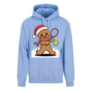 Gingerbread Man Christmas Tennis Ball Player Lover Xmas Unisex Surf Hoodie