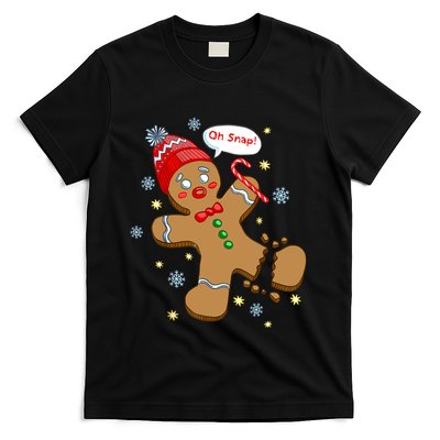 Gingerbread Man Cookie Xmas Oh Snap Funny Cute Christmas T-Shirt
